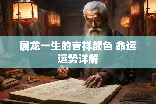 属龙一生的吉祥颜色 命运运势详解