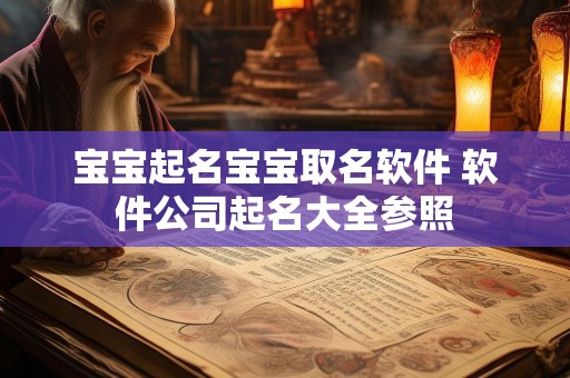 宝宝起名宝宝取名软件 软件公司起名大全参照