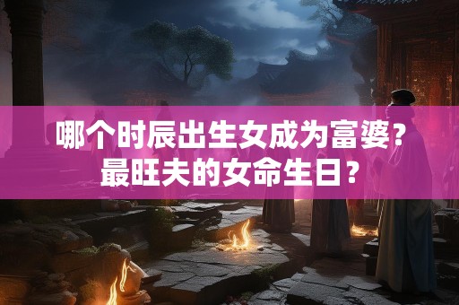 哪个时辰出生女成为富婆？最旺夫的女命生日？