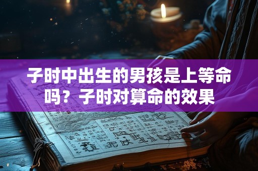子时中出生的男孩是上等命吗？子时对算命的效果