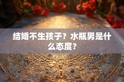 结婚不生孩子？水瓶男是什么态度？