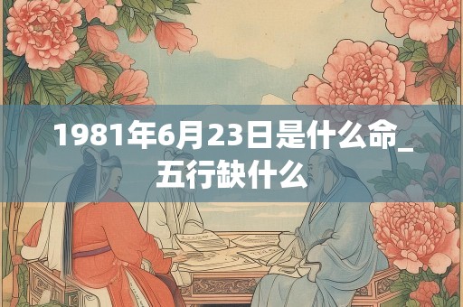 1981年6月23日是什么命_五行缺什么