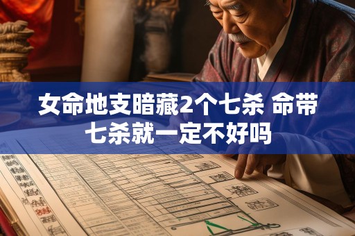女命地支暗藏2个七杀 命带七杀就一定不好吗