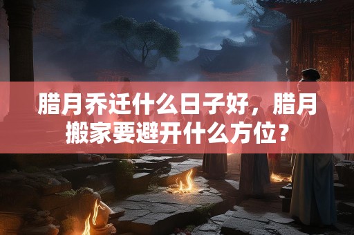 腊月乔迁什么日子好，腊月搬家要避开什么方位？