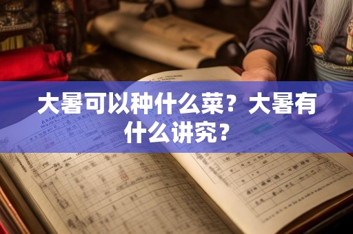 大暑可以种什么菜？大暑有什么讲究？