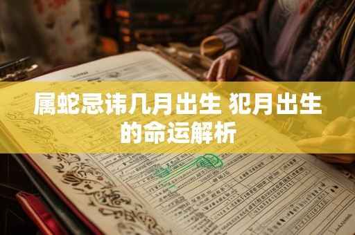 属蛇忌讳几月出生 犯月出生的命运解析