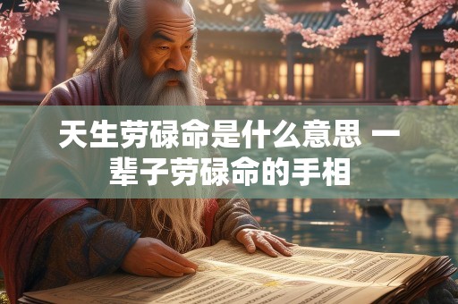 天生劳碌命是什么意思 一辈子劳碌命的手相
