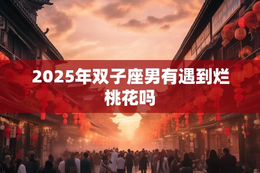 2025年双子座男有遇到烂桃花吗