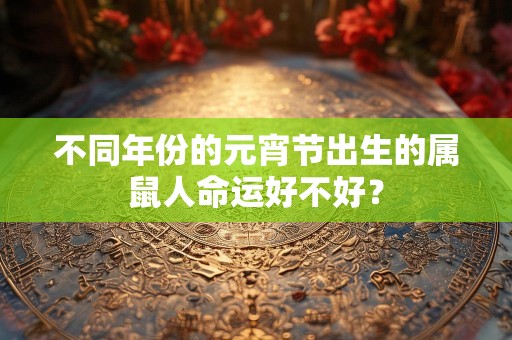 不同年份的元宵节出生的属鼠人命运好不好？