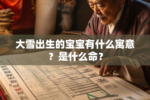 大雪出生的宝宝有什么寓意？是什么命？