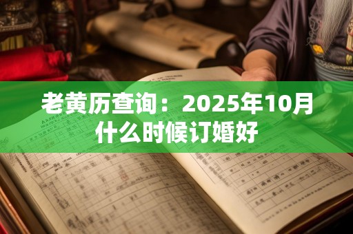 老黄历查询：2025年10月什么时候订婚好