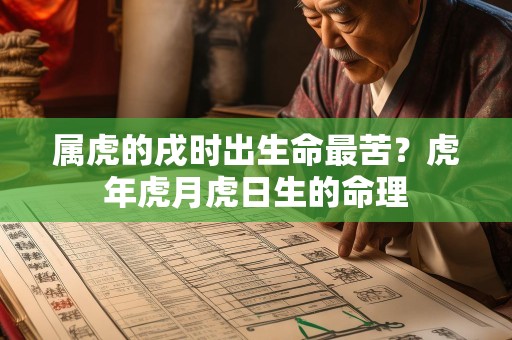 属虎的戌时出生命最苦？虎年虎月虎日生的命理