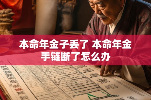 本命年金子丢了 本命年金手链断了怎么办