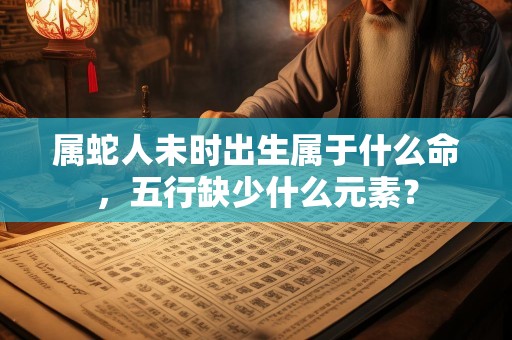 属蛇人未时出生属于什么命，五行缺少什么元素？