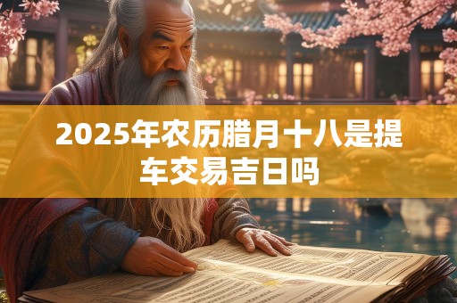 2025年农历腊月十八是提车交易吉日吗