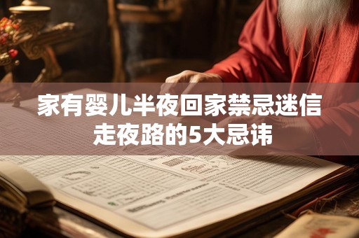 家有婴儿半夜回家禁忌迷信 走夜路的5大忌讳