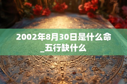 2002年8月30日是什么命_五行缺什么