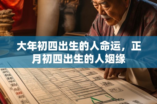 大年初四出生的人命运，正月初四出生的人姻缘