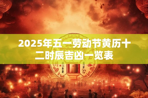2025年五一劳动节黄历十二时辰吉凶一览表