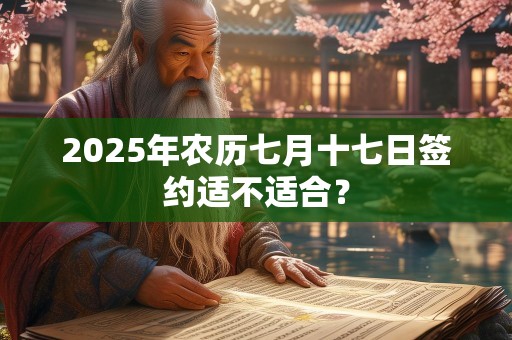 2025年农历七月十七日签约适不适合？