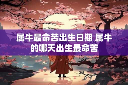 属牛最命苦出生日期 属牛的哪天出生最命苦