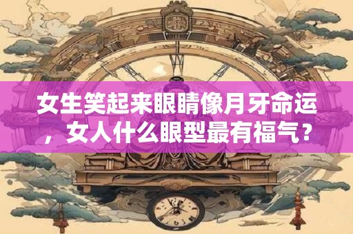 女生笑起来眼睛像月牙命运，女人什么眼型最有福气？