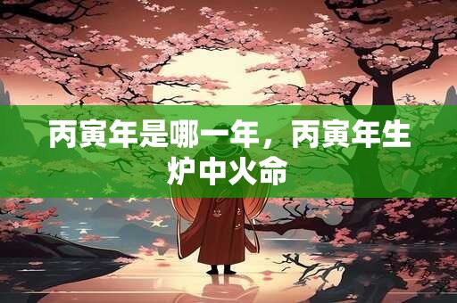 丙寅年是哪一年，丙寅年生炉中火命