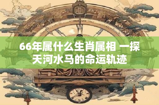 66年属什么生肖属相 一探天河水马的命运轨迹