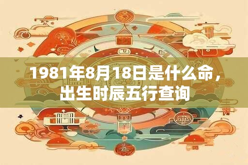 1981年8月18日是什么命，出生时辰五行查询