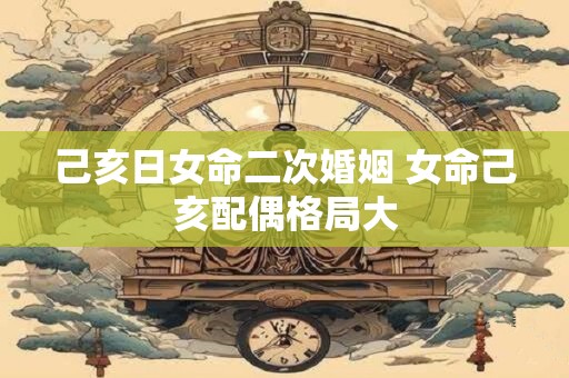 己亥日女命二次婚姻 女命己亥配偶格局大