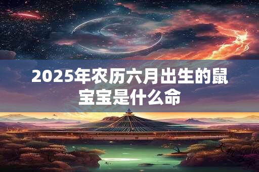 2025年农历六月出生的鼠宝宝是什么命