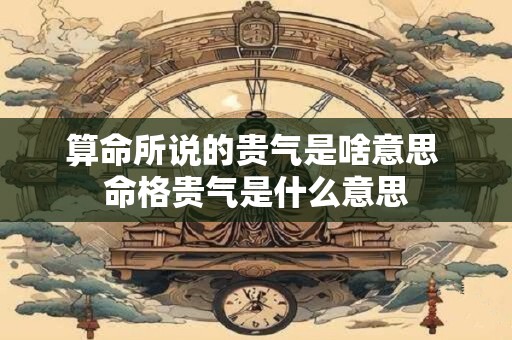算命所说的贵气是啥意思 命格贵气是什么意思