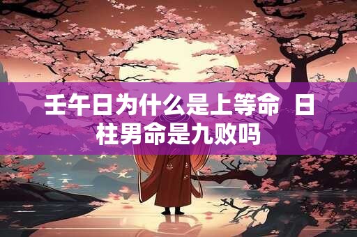 壬午日为什么是上等命  日柱男命是九败吗