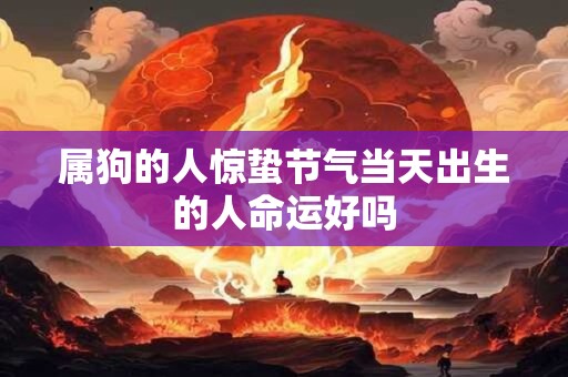 属狗的人惊蛰节气当天出生的人命运好吗