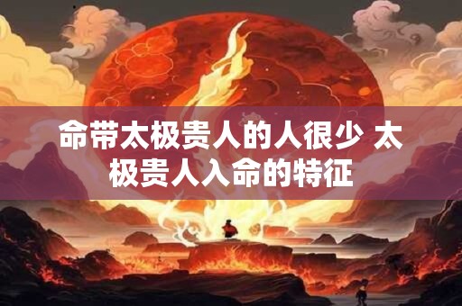 命带太极贵人的人很少 太极贵人入命的特征