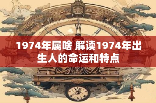 1974年属啥 解读1974年出生人的命运和特点