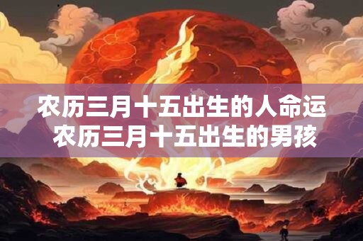 农历三月十五出生的人命运 农历三月十五出生的男孩命运