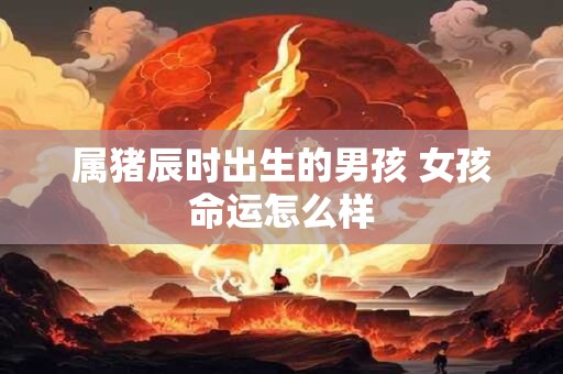 属猪辰时出生的男孩 女孩命运怎么样