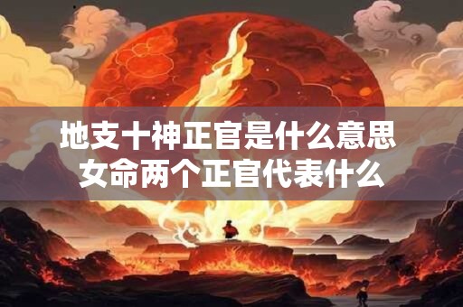 地支十神正官是什么意思 女命两个正官代表什么