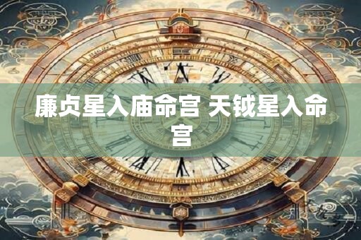 廉贞星入庙命宫 天钺星入命宫