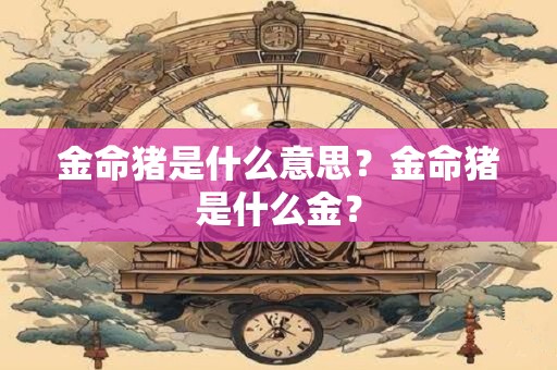 金命猪是什么意思？金命猪是什么金？