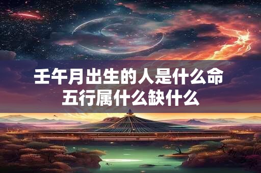 壬午月出生的人是什么命 五行属什么缺什么
