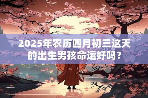 2025年农历四月初三这天的出生男孩命运好吗？