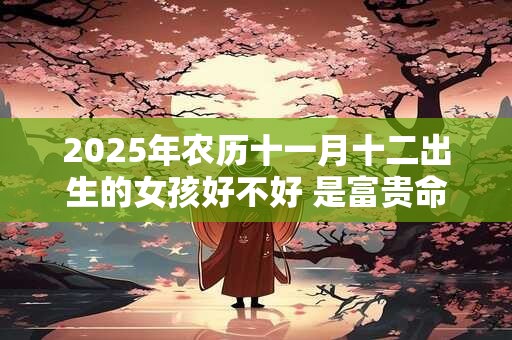 2025年农历十一月十二出生的女孩好不好 是富贵命吗
