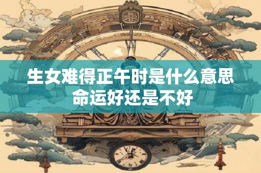 生女难得正午时是什么意思 命运好还是不好