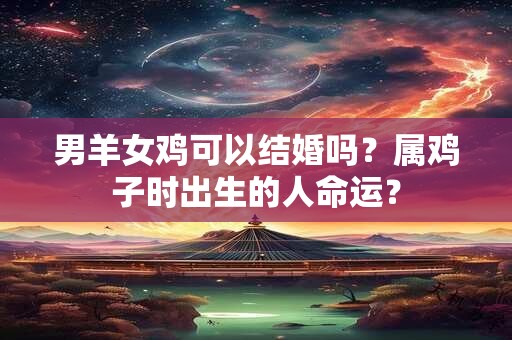 男羊女鸡可以结婚吗?属鸡子时出生的人命运? 男羊女鸡可以结婚吗?属鸡子时出生的人命运?