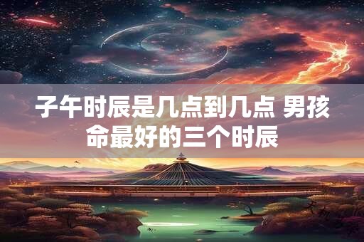 子午时辰是几点到几点 男孩命最好的三个时辰