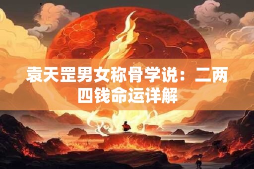 袁天罡男女称骨学说：二两四钱命运详解