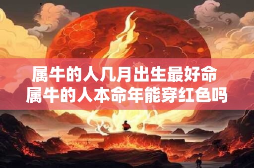 属牛的人几月出生最好命 属牛的人本命年能穿红色吗