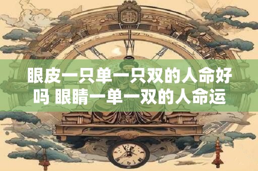 眼皮一只单一只双的人命好吗 眼睛一单一双的人命运